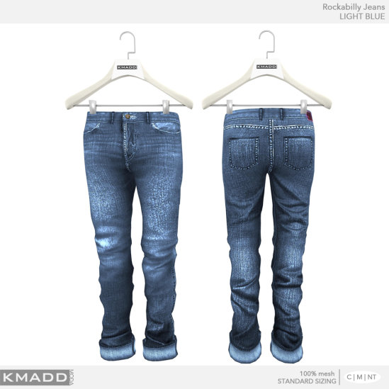 KMADD Moda ~ Rockabilly Jeans ~ LIGHT BLUE